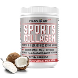 Eletrólitos de Colágeno Desportivo Pó, 12.42 oz - Grama Fed Bovinos e Peixes Selvagens Hidrolisados Tipo I, II, III Multi Colágeno Peptídeos para Bebidas de Eletrolíticos, Pó de Proteínas Não Flavoradas com BCAA, Magnésio