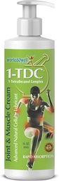 1tdc Joint & Muscle Relief Cream - Use na parte de trás, joelho, pescoço, ombro, quadril - acalma articulações rígidas, músculos e lesões em 5-10 minutos - Relaxador - 16 onças