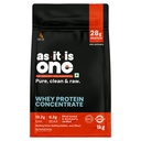 AS-IT-IS Nutrition Whey Protein Concentrate 80% - 1kg/35,2 Oz Cross-flow Microfiltered (Microfiltrado em Oz) Unflavoured (Não-gmo e sem glúten)