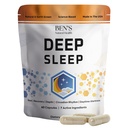 Ben's Natural Health Deep Sleep Support Supplement, Melatonina, Valeriana, Camomila e Lavanda, 30 Cápsulas