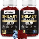 1000 MG Gummies Shilajit, Gummies Shilajit Orgânico com 85+ Minerais Trace, Ácido Fulvico, Shilajit para homens e mulheres, Shilajit Resin, Shilajit Himalaia Orgânico para Energia, Cérebro, Imunidade, 120 Contagem