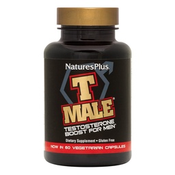 NaturesPlus T Masculino - 60 Cápsulas Vegetarianas - Promove o ganho muscular e resistência, Enhancer de humor - Gluten Free - 30 Total Servings