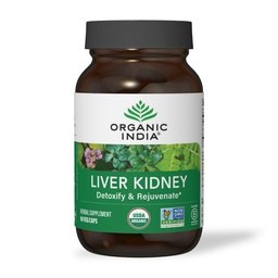 ÍNDIA Fígado Suplemento de ervas do rim - Detoxificar e rejuvenescer, Suporta saudável Fígado e função renal, Vegan, Sem glúten, Kosher, USDA Certified Organic, Non-GMO - 90 Cápsulas