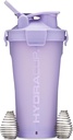 Hydra Cup DualShaker Pro garrafa de shaker de 32 onças para batidos de proteína, copo de shaker w/Handle & Ball Blender Whisks, garrafa de shaker de mistura dupla com armazenamento, 2 em 1, para viagem para viagem, BPA Free (Purple)