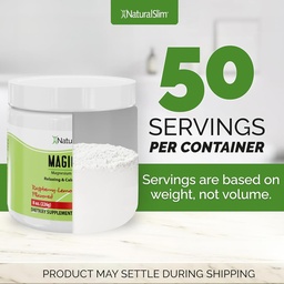 NaturalSlim Magicmag Puro Citrato de Magnésio Estresse em pó, Obstipação, Músculo, Saúde do Coração e Apoio ao Sono