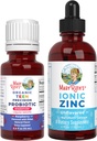 MaryRuth Orgânicos Precisão Probiótico para Adolescentes (Raspberry) & Zinc Drops Projeto limpo rótulo verificado® Vitaminas para Gut Saúde, Suporte Imune, & Global Wellness Vegan, Não-GMO, Gluten Free