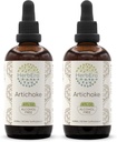 HerbEra Alcachofra B120 (2pcs) Extrato de ervas sem álcool Tintura, gotas de líquido concentradas Alcachofra natural (Cynara scolymus) Folha seca (2x4 fl oz)