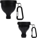 2 Pcs recipiente de pó de proteína, recipiente portátil de viagem de pó de proteína, funil de pó de proteína, funis de garrafa de água para mistura de pó, pré-treino / Gym suplemento de funil chaveiro (50ml + 100ml)