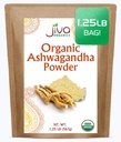 Jiva Organics Ashwagandha Root Powder 1,25 Libra (20 onças) - Glúten livre, Ginseng indiano, cru, puro, não-GMO, laboratório testado pó indiano ayurvédico