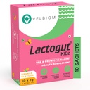 Lactogut Kidz Probióticos Pó para Crianças Fácil de consumir Probióticos para Crianças Gut Saúde, Global bem-estar e Imunidade Vegan clinicamente comprovada - 1Gx10 Sachets (Aroma laranja)