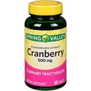 Spring Valley - Cranberry 500 mg, Extrato padronizado, 60 comprimidos