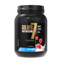 Maxler Golden 7 mistura de proteína - pó de proteína para ganho muscular e recuperação - Strawberry Protein Powder 2 lb