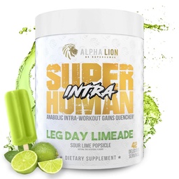 ALFA LION Pó de treino intra-humano para homens e mulheres, Aminoácidos Bebida, Suplemento de recuperação muscular, BCAA Pó, Eletrólitos e Hydration Mix (42 Servings, Flavor de cal)