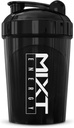Mixt Energy Shaker Garrafa, 16 onças. Garrafa Shaker, BPA Free & Lid Mixing Technology (16 onças, Preto)