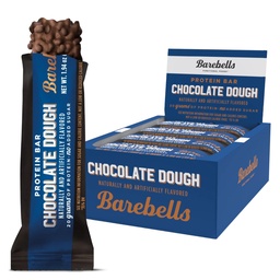 Barrinhas de proteína Bares Chocolate Dough - 12 Count, 20g Alta Protein Treats - Chocolate Nutrition Bar com 1g Total de Açúcares - Café da manhã on-the-go ou pós-treino