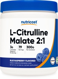 L-Citrulina malato de nutricosto 2:1 (300 gramas) (framboesa azul)