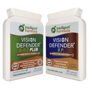 Vision Defender A.M.D. Plus & BP Eye Care Bundle – Advanced Eye Supplements with AREDS2 (Lutein, Zeaxanthin, Vitamina C & E, Copper, Zinc), Plus Meso-Zeaxanthin, Bilberry, Pine Bark. Feito no Reino Unido