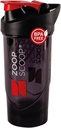 Protein Shaker Garrafa - Preto - Copo Shaker de pó de proteína portátil com Strainer e tampa à prova de vazamentos - Fácil de limpar - BPA Free
