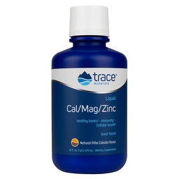 Trace Minerals □ Liquid Cal/Mag/Zinc ; Cálcio, Magnésio, Zinco, Suplemento de Vitamina D3 Suporta tecido normal, músculo e densidade óssea ; Natural Piña Colada Flavor 16 Servings, 16 fl oz.