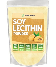 XPRS Nutra Soja Lecitina em pó emulsionante de gordura grau de alimentos - Adequado para cozinhar, cozimento e mais - Vegan Friendly Soja Lecitina em pó Cooking Aid (16 Ounce)
