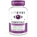 Viteyes Essentials Eye Health Suplemento dietético, Lutein & Zeaxanthin para suporte Macular, 90 Cápsulas