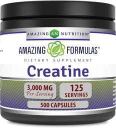 Fórmulas surpreendentes Creatina 3000 Mg Amino Acid Supplement . Cápsulas . Não-GMO . Gluten-Free . Made in USA (1 Pack .