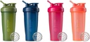 BlenderBottle 2-Pack 28-Ount Classic Shaker Garrafas para Shakes Protein e pré-treino, Moss/Moss e Marinha/Marinha e Tudo Rosa e Coral