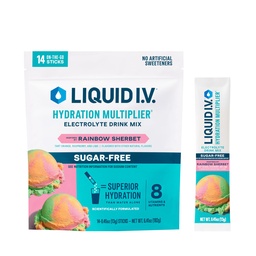 Liquid I.V.® Hydration Multiplier Sugar-free - Rainbow Sherbet □ Electrolyte Powder Drink Mix
