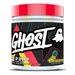 Bomba GHOST Pó de óxido nítrico, Abacaxi - 40 Servões - Suplementos pré-trabalho sem açúcar & Stim-Free - L-Citrulina, Nitrato de arginina & L-Glutationa - Soy & Gluten-Free, Vegan