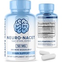 MaxLife Naturals Neuro NACET N-Acetil L-Cysteine – 60 Cápsulas, 20x Mais Biodisponível Glycine NAC Supplement N-Acetil Cysteine Ethyl Ester com Selenium, 10x Glutationa Boost para suporte ao cérebro e pulmão