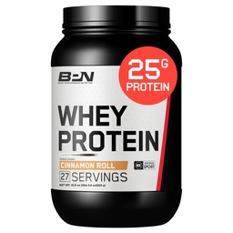 NUTRIÇÃO BARE DESEMPENHO, BPN Whey Protein + Casein Protein Powder Blend, Cinnamon Roll 25g Protein per Serving Suporta recuperação muscular magra, 27 Servings, Tested Third Party