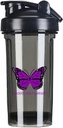 Pancreático Câncer Conscientização 18 Ounce Shaker garrafa misturador de bebida à prova de vazamento pré treino Protein Shakes Refeição Substituição Shakes garrafas 500ML/18 Oz Preto &-1-1