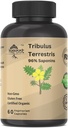 Suplemento Tribulus Terrestris para homens e mulheres Suplemento Booster para energia, vitalidade, resistência e desempenho (Pacote de 20 cápsulas)