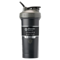 BlenderBottle Classic V2 Shaker garrafa perfeita para batidos de proteína e pré-treino, 28-ounce, cinza / preto, Sombra preta
