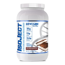 Evogen Isoject - Whey Protein Isolate - Ultra-Pure Whey Protein Powder com Enzimas Ignitor, BCAAs, e EAAs - Absorção e Recuperação melhoradas .