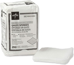 Esponjas de gaze de algodão não-esteril Medline, 8 Ply, ideal para revestimento e limpeza de feridas, caso de 4000