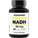 MONOHERB NADH 20 mg - 90 Cápsulas Vegetarianas - Suplemento de Adeninamida Reduzida