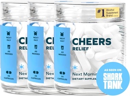 Cheers Relief (Ajuda da manhã seguinte com Ginger + White Willow Bark) Sinta-se melhor depois de beber (36 doses)
