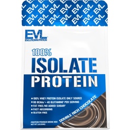 Nutrição de evluição 100% isolate, Whey Isolate Protein Powder, 25 G de proteína de absorção rápida, Sem açúcar adicionado, Low-Carb, Gluten-Free (Double Rich Chocolate, 1 LB)