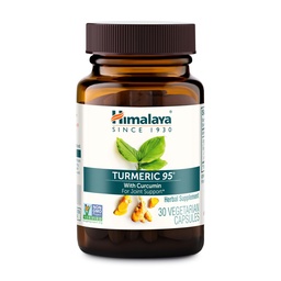 Himalaya Turmeric 95 Suplemento com Curcumina/Curcuminóides, Apoio Músculo e Músculo, Flexibilidade e Mobilidade Optimum, 600 mg, Não-GMO, Vegan, Glúten Livre, 60 Cápsulas, 60 Dia Fornecimento