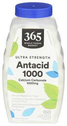 365 por mercado inteiro de alimentos ultra-forte hortelã-pimenta antiácido, 160 CT