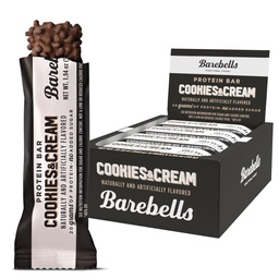 Barrinhas de proteína Barrinhas de chocolate Cookies & Creme - 12 Count, 20g Alta Protein Treats - Chocolate Nutrition Bar com 1g Total de Açúcares - Café da manhã on-the-go ou pós-treino