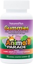Natural NaturesPlus Animal Desfile Fonte de Vida Gummies - Laranja Natural, Grape e Cherry Flavors - 75 Gummies Animal Shaped - Multivitamin Kid's Whole Food - Gluten-Free - 37 Servings