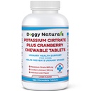 Citrato de potássio mais suplemento de cranberry para cães (100 comprimidos) - Urinary Tract Support-Ajuda a Deter Formação de pedras de oxalato de cálcio - Deters Bladder & Kidney Stones (Feito em EUA)