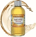 MediCOPPER Blood Booster True Colloidal Copper CuNP Nutrient - 250 mL em garrafa de vidro transparente