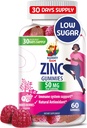 Gummies de zinco para adultos - Zinc Gummy mastigável para apoio imunológico - poderoso suplemento natural antioxidante não-GMO para crianças homens mulher adultos