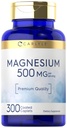 Carlyle Magnesium 500mg □ 300 Caplets revestidos □ Vegetarian, Non-GMO, and Gluten Free Supplement