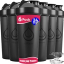 6 PACK, Shaker Garrafas com Wire Whisks para Misturas de Proteínas