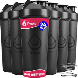 6 PACK, Shaker Garrafas com Wire Whisks para Misturas de Proteínas