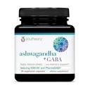 Youtheory Ashwagandha + GABA - Usa KSM-66-1.000 mg Ashwagandha & 100 mg GABA - Cortisol, energia, estresse e suporte de memória Suplemento - 60 cápsulas vegetarianas (fornecimento de 30 dias)